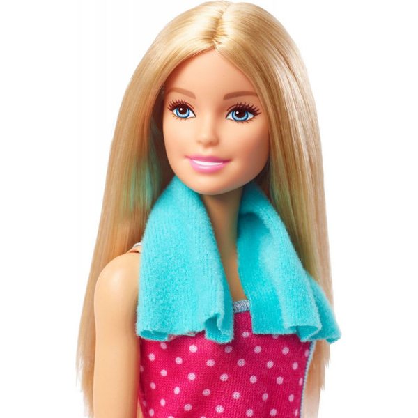 Barbie Mebelki + Lalka Mattel - prysznic