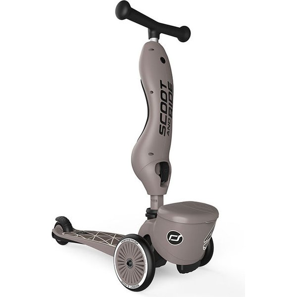 Jeździk, hulajnoga Highwaykick 1 z zamykanym schowkiem Scootnadride - brown