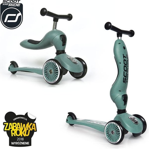 Jeździk i hulajnoga Highwaykick 2w1 Scootandride - Forest