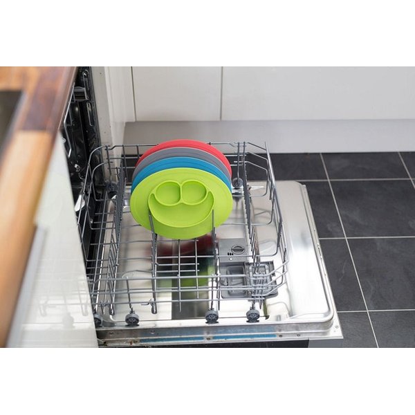 Silikonowy talerzyk z podkładką mały 2w1 Mini Mat EZPZ - niebieski