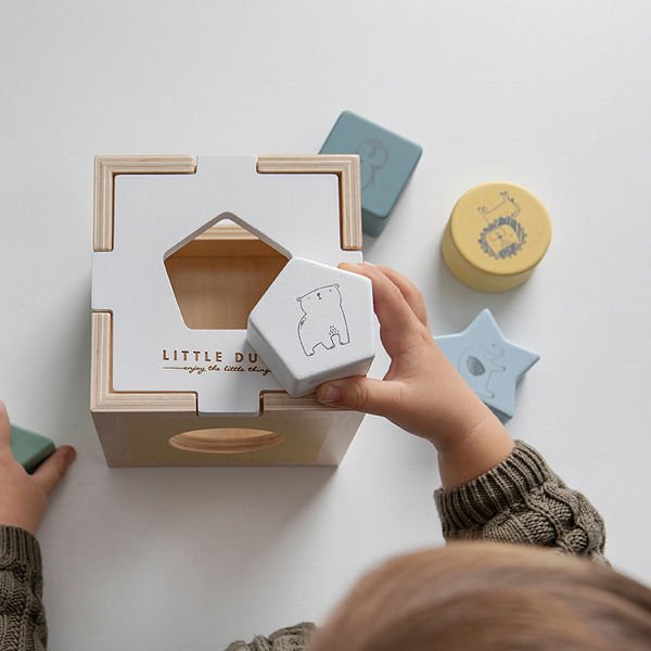 Sorter kształtów Zoo Little Dutch - błękitny