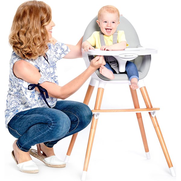 Krzesełko do karmienia 2w1 Fini Kinderkraft - white/black