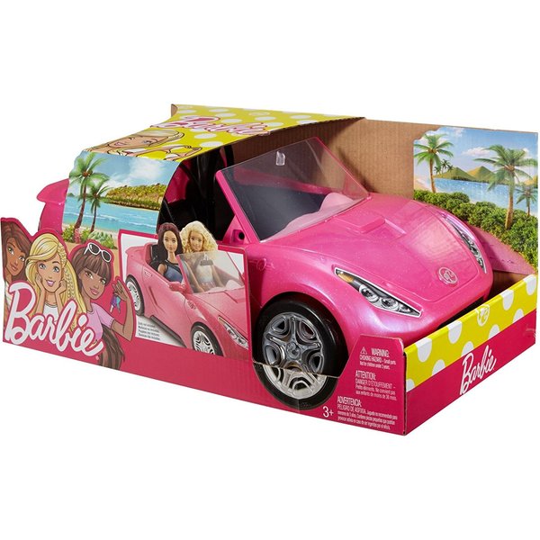 Barbie Samochód różowy kabriolet Mattel