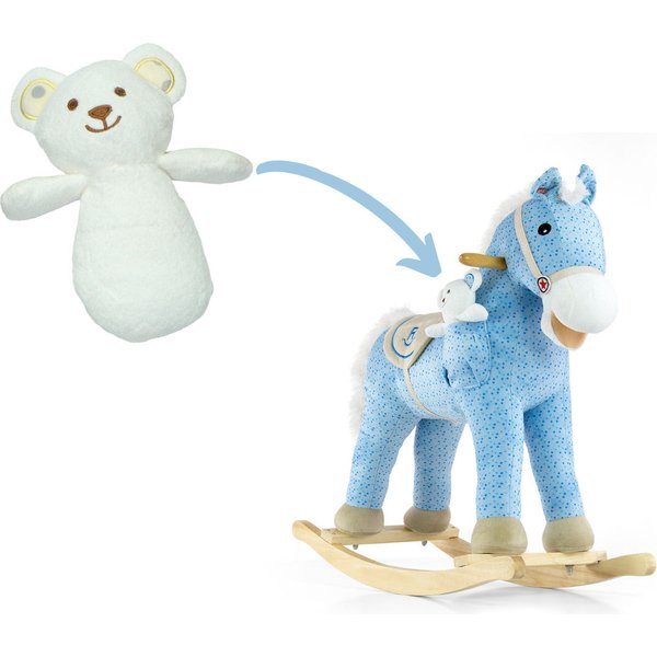 Koń Pony na biegunach z efektami dźwiękowymi Milly Mally - jasnoniebieski