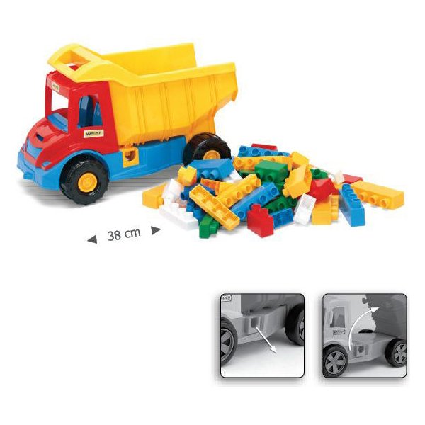 Multi truck wywrotka z klockami Wader