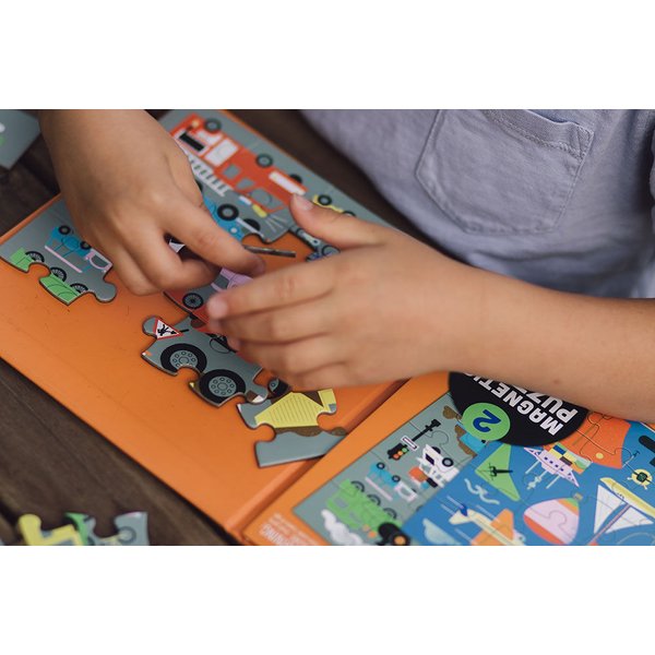 Puzzle magnetyczne 2w1 20el. 4+ Mudpuppy - środki transportu