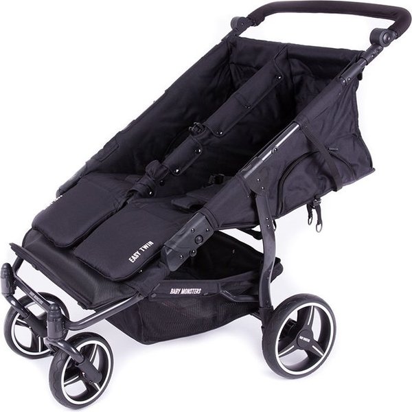 Wózek bliźniaczy Easy Twin 3.0S + Zestaw Kolorystyczny Baby Monsters - heathergrey