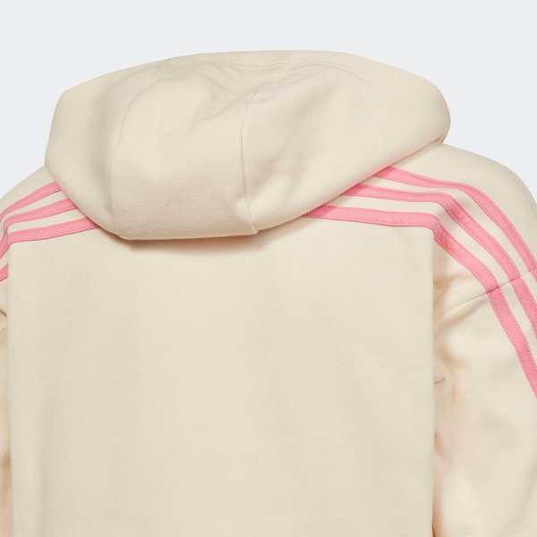 Bluza juniorska 3-Stripes Full-Zip Adidas - beżowa