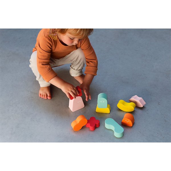 Klocki piankowe balansowe Blokki Quut - coral pink