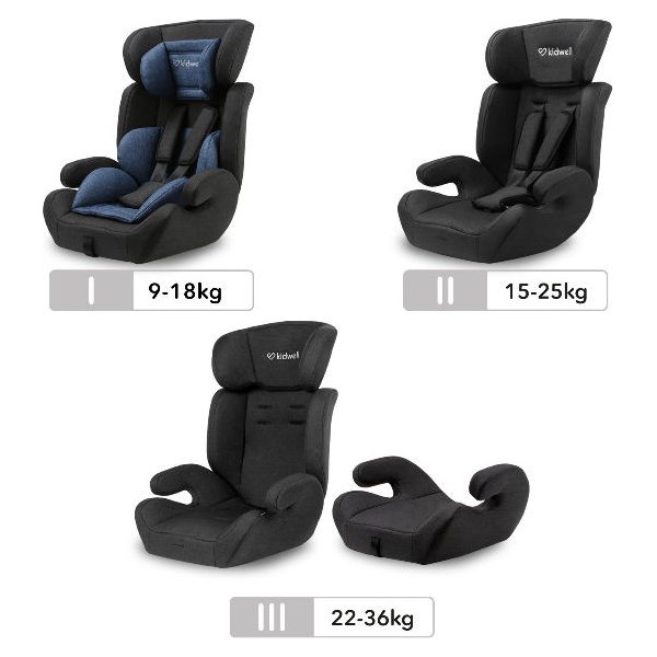 Fotelik samochodowy Mavi 9-36kg Kidwell - granatowy