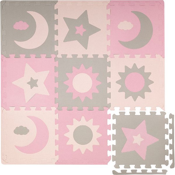 Mata, puzzle piankowe Nebe Momi - różowy