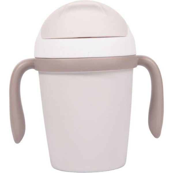 Kubek ze słomką BIOplastik Bo Jungle - grey
