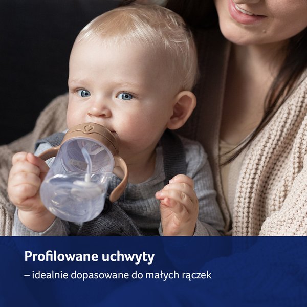 Pierwszy kubek z obciążoną słomką 150ml Lovi - brown