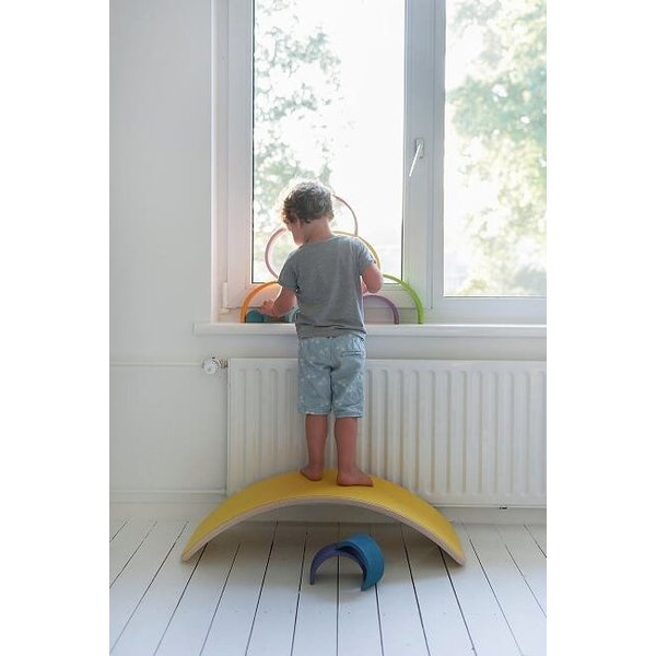 Deska do balansowania bujak Original z filcem Wobbel - Red