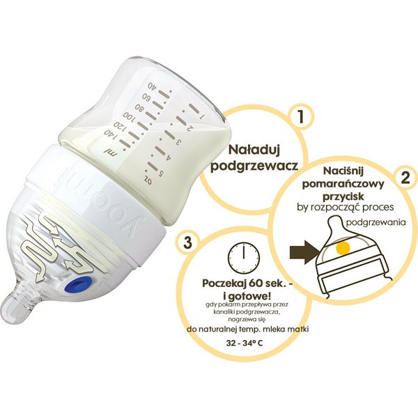 Zestaw butelka 240ml + 2 podgrzewacze + kapsuła Yoomi