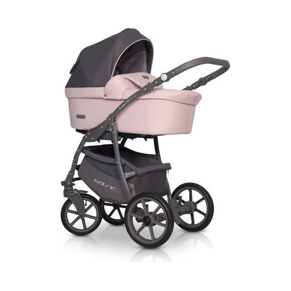 Wózek dziecięcy 2w1 z funkcją bujania Basic Pastel Riko - Pink