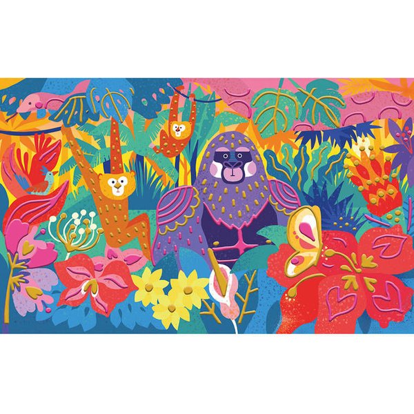 Zestaw kreatywny Malowanie farbami 3D Dżungla Janod