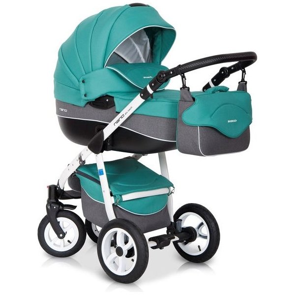 Wózek wielofunkcyjny Nano + śpiwór Riko - malachit