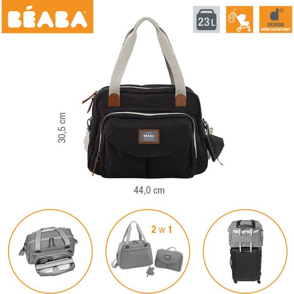 Torba dla mamy Geneva Smart Colors Beaba - black