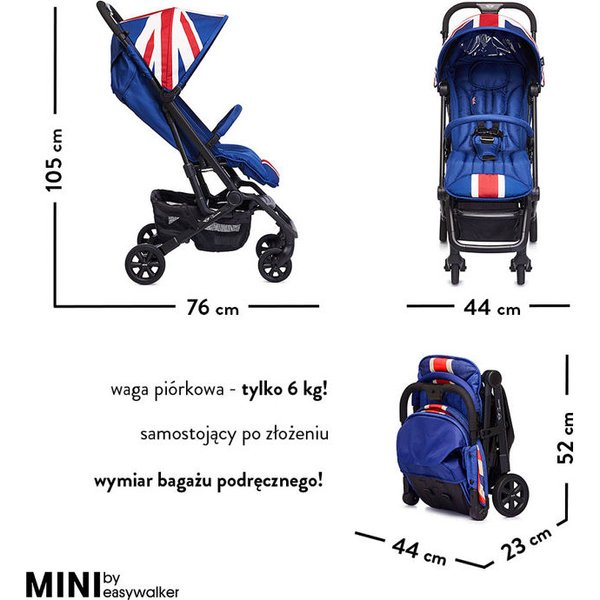 Wózek spacerowy Buggy XS Easywalker - Union Jack by Mini