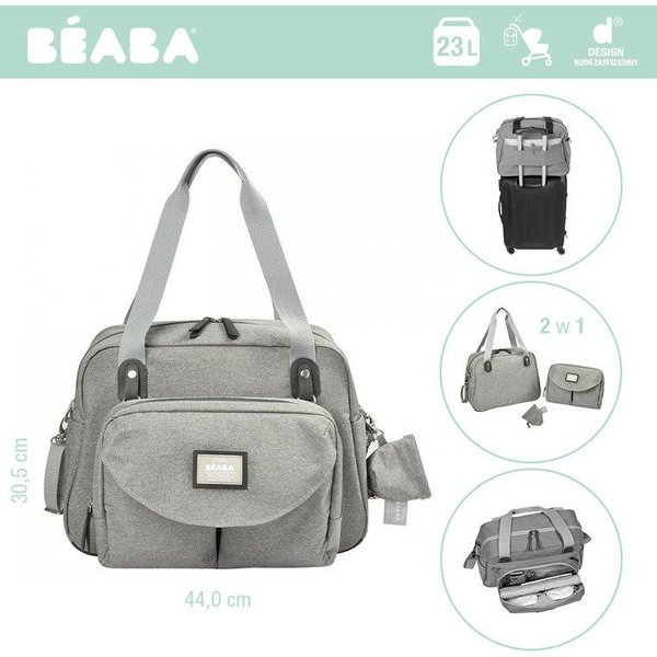 Torba dla mamy Geneva II Beaba - Heather grey
