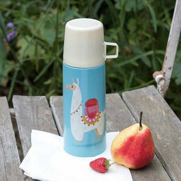 Termos z kubeczkiem dla dziecka 350 ml Rex London - lama Dolly