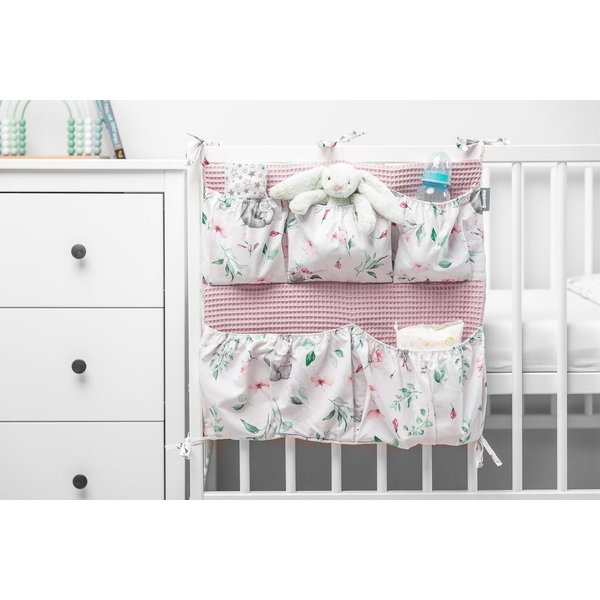 Organizer na łóżko Wafel Sensillo - Hipopotamy Różowy