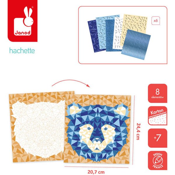 Zestaw kreatywny Mozaika Misterix Janod - leśne zwierzęta