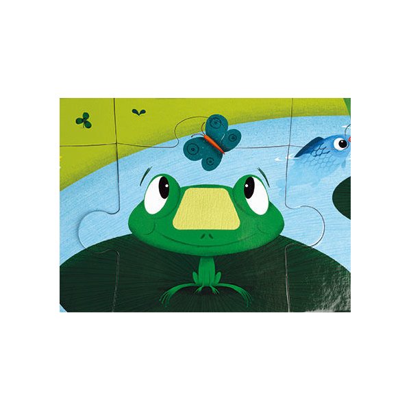 Puzzle sensoryczne 20 elementów Janod - farma