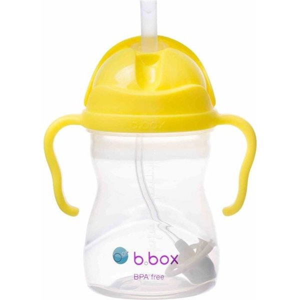 Innowacyjny niekapek bidon z obciążoną słomką 240ml B.Box - Cytrynowy