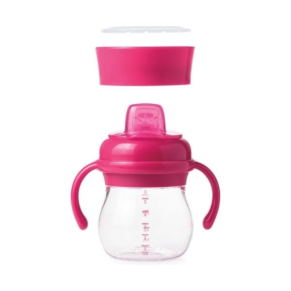 Kubek Transitions treningowy miękki ustnik 2w1 4m+ 150 ml Oxo - Pink