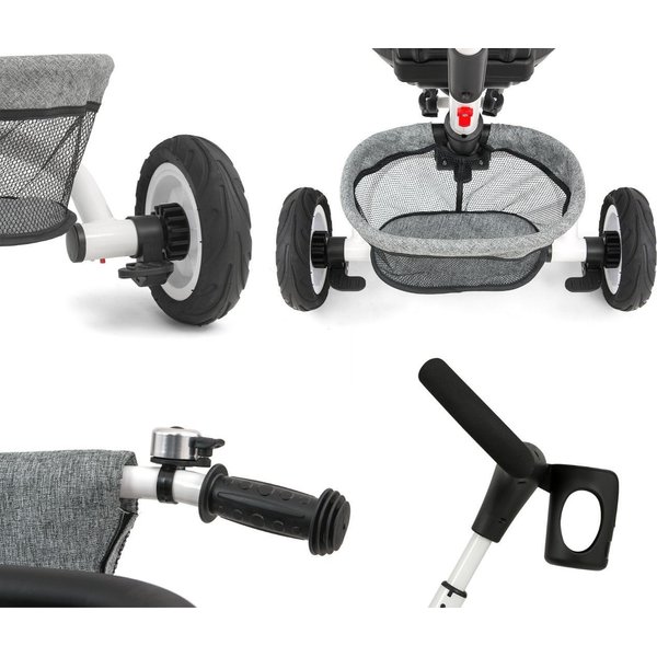 Rowerek Trójkołowy Stanley 6w1 Milly Mally - Grey