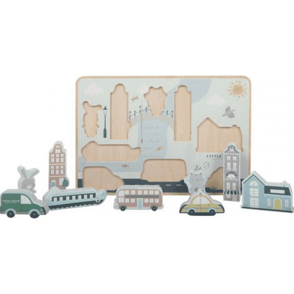 Puzzle drewniane Little Dutch - Miasto