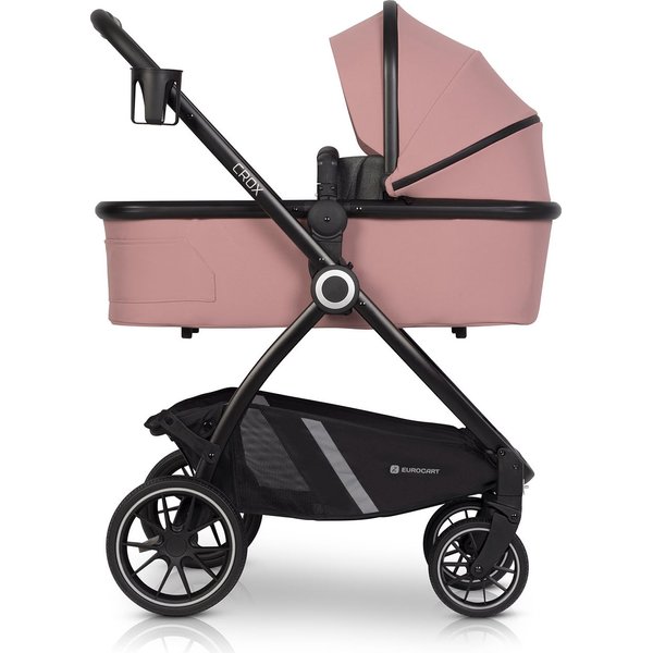 Wózek głeboko-spacerowy + torba 2w1 Euro-Cart - różowy
