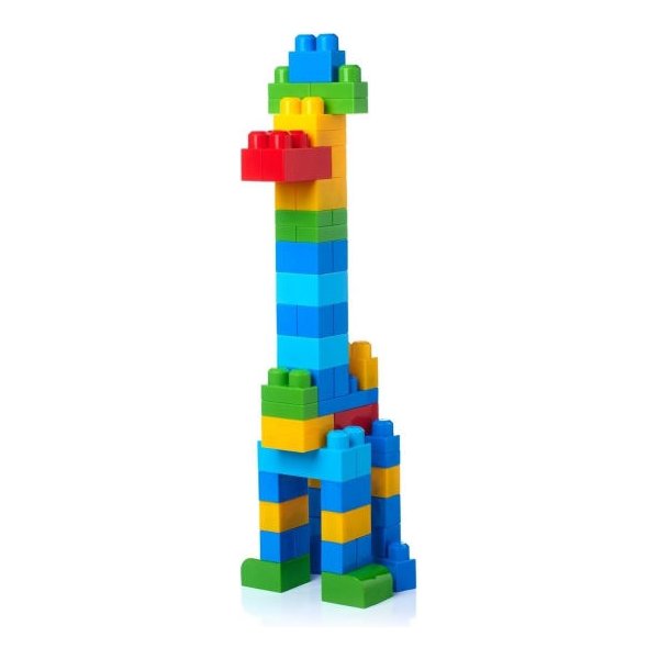 Niebieska torba z klockami 60 el. First Builders Mega Bloks