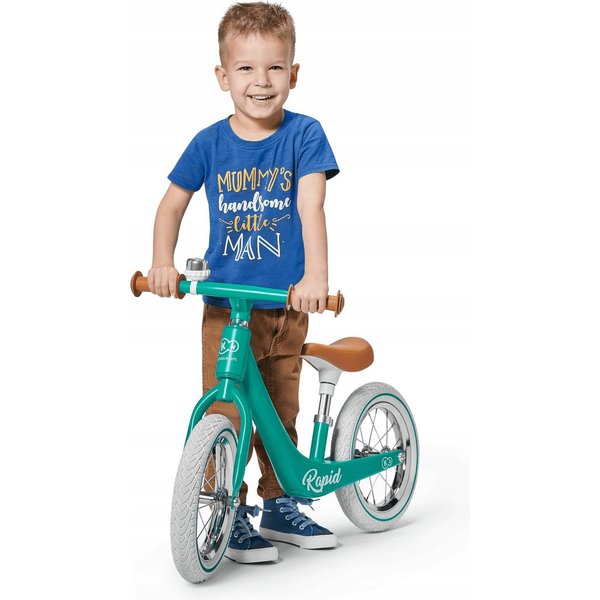 Rowerek biegowy z dzwonkiem Rapid Kinderkraft - miętowy