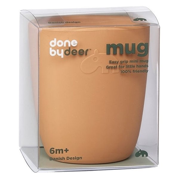 Kubek silikonowy Mini Done by Deer - mustard