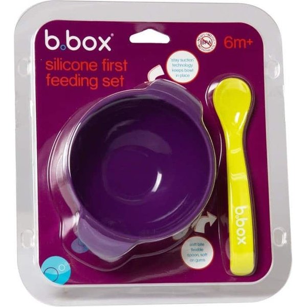 Silikonowa miseczka z przyssawką i łyżeczką B.Box - Passion splash