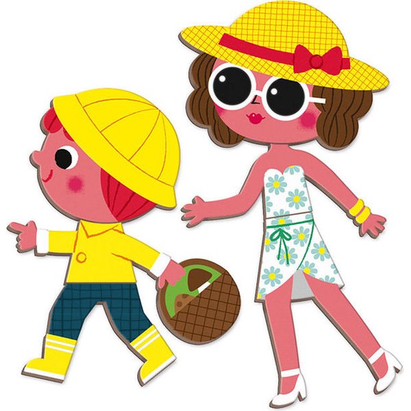 Magnetyczna układanka Magnetibook Janod - Cztery Pory Roku