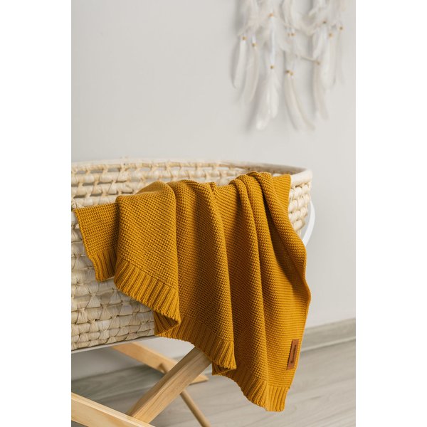 Kocyk Bambusowo-bawełniany 80x100cm Sensillo - Musztardowy