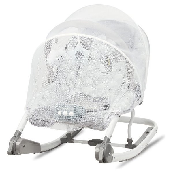 Leżaczek bujaczek z modułem sensorycznym 0-18kg Tumi Kidwell - króliczki