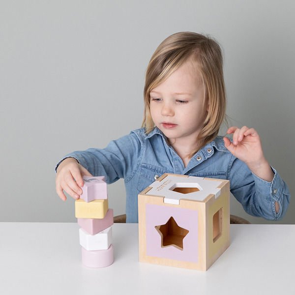 Sorter kształtów Zoo Little Dutch - różowy