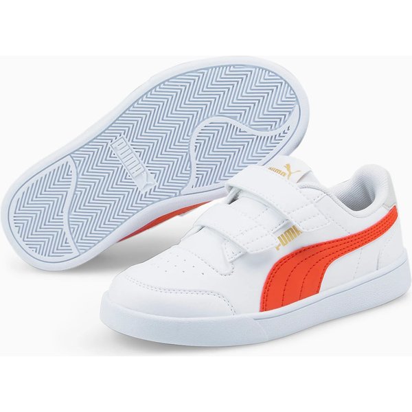 Buty Shuffle V PS Puma - białe/pomarańczowe