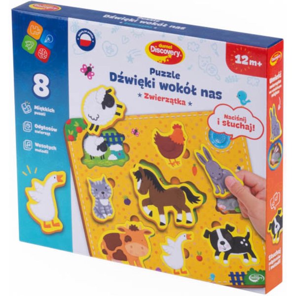 Puzzle Dźwięki wokół nas zwierzęta Dumel Discovery