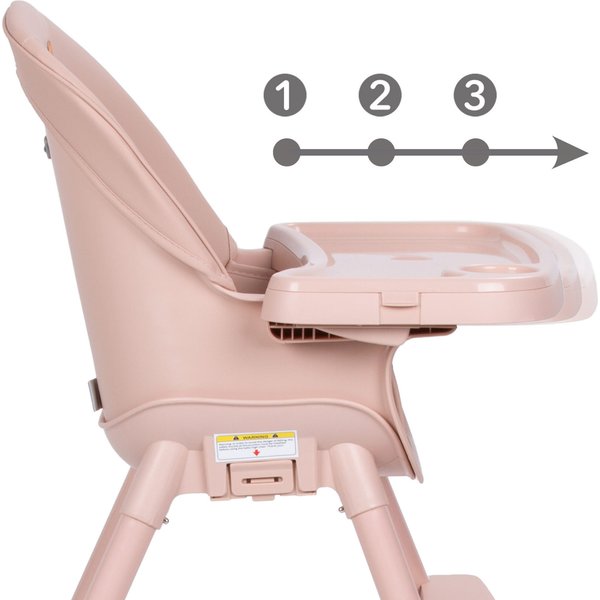 Krzesełko do karmienia Eatan 4w1 Kidwell - różowy