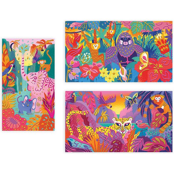 Zestaw kreatywny Malowanie farbami 3D Dżungla Janod