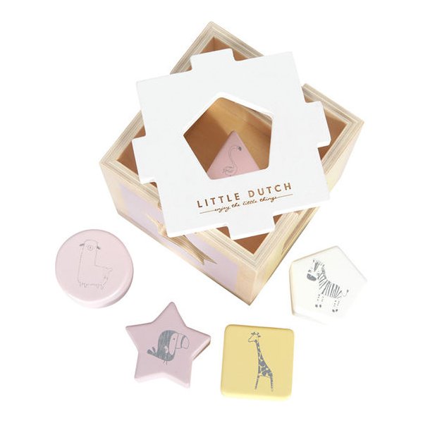 Sorter kształtów Zoo Little Dutch - różowy