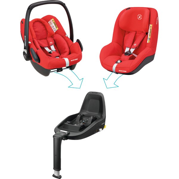 Fotelik samochodowy Pearl Smart i-Size + baza FamilyFix One i-Size Maxi-Cosi - Nomad Red