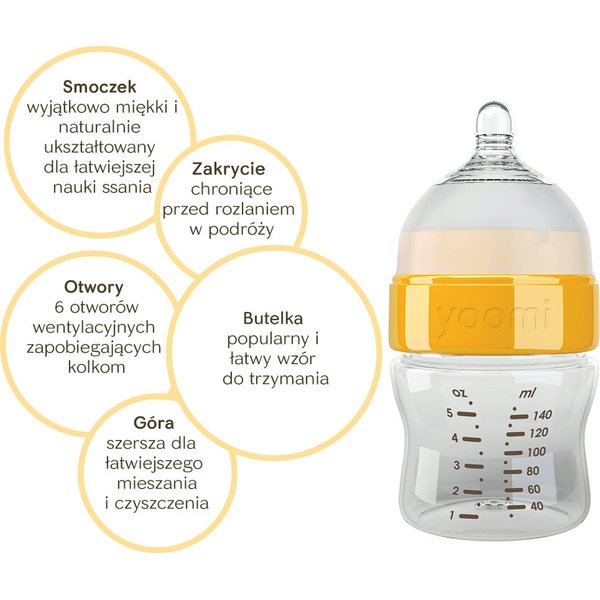 Zestaw butelka 240ml + 2 podgrzewacze + kapsuła Yoomi