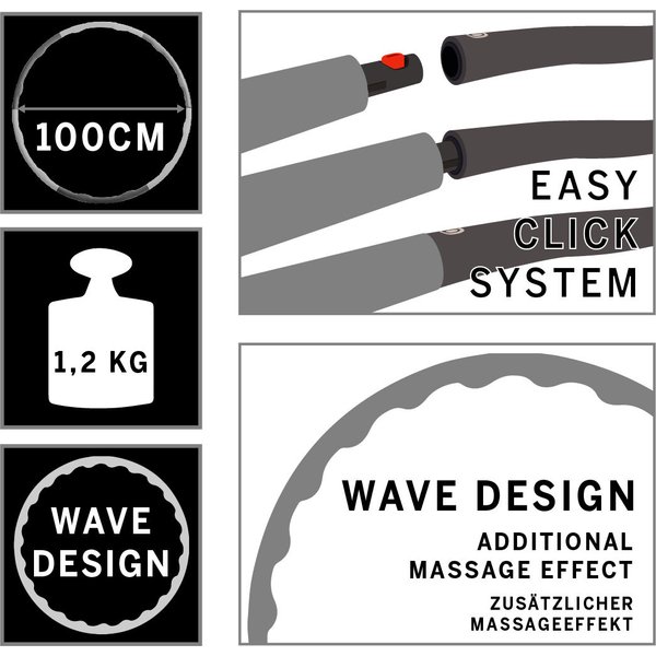 Hula hop składane z wypustkami masującymi Fit Hoop Schildkrot